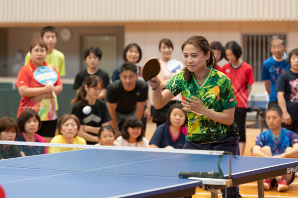 平野早矢香さん卓球講習会